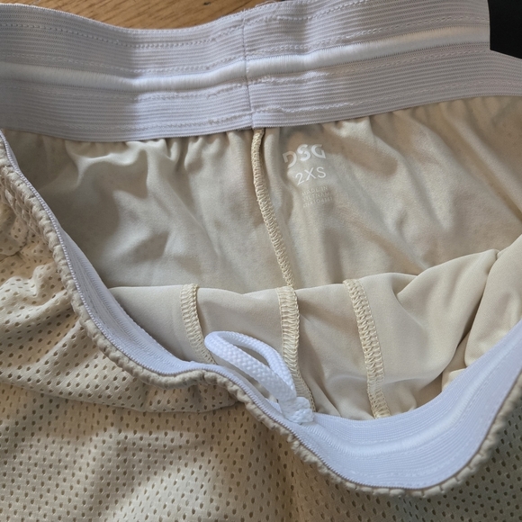 DSG Cream Athletic Shorts Lightweight Breathable Design - Picture 3 of 5
